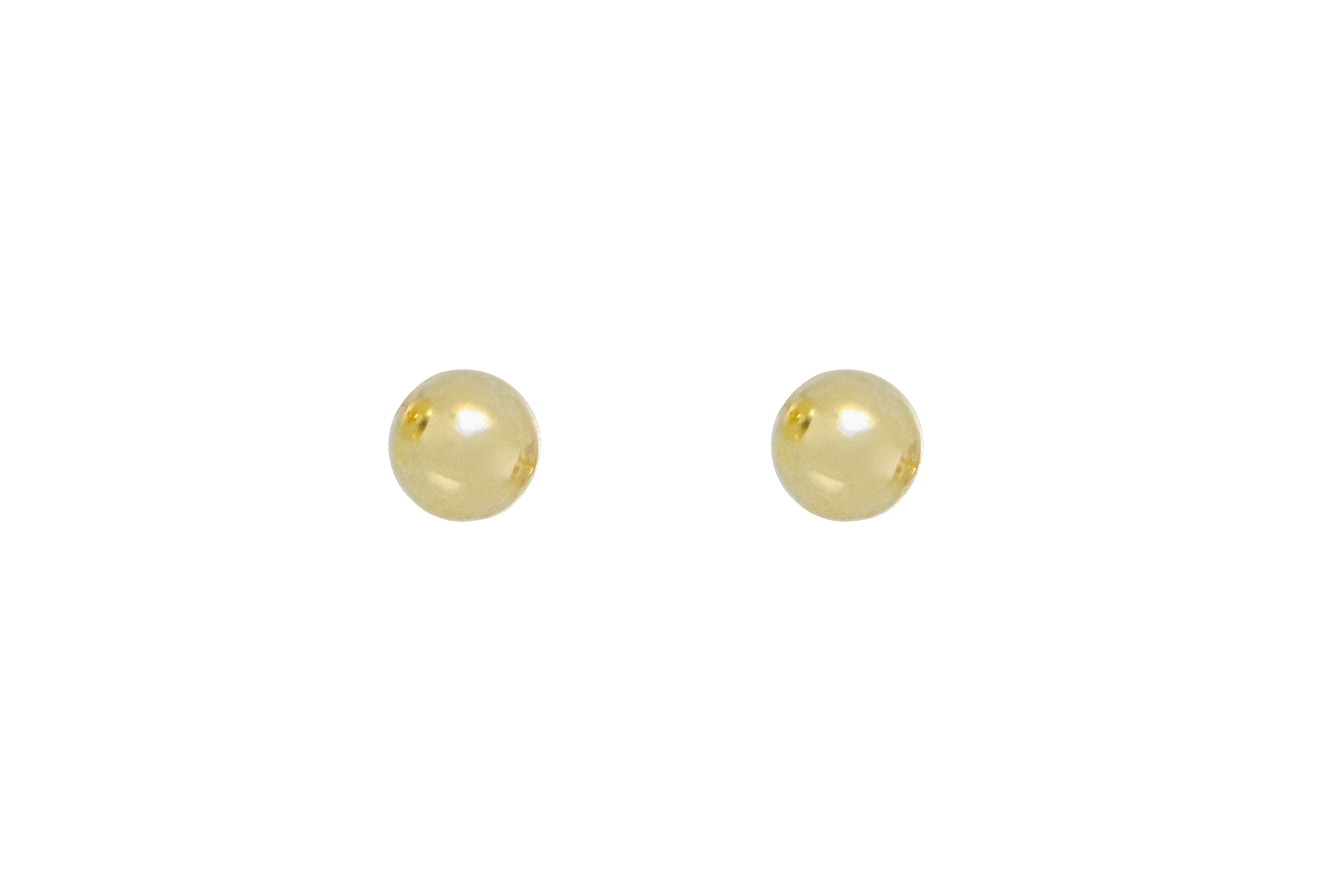 Aretes Broquel de Oro 10K 3mm – Bolita Hipoalergénicos – Diseño Minimalista y Sofisticado