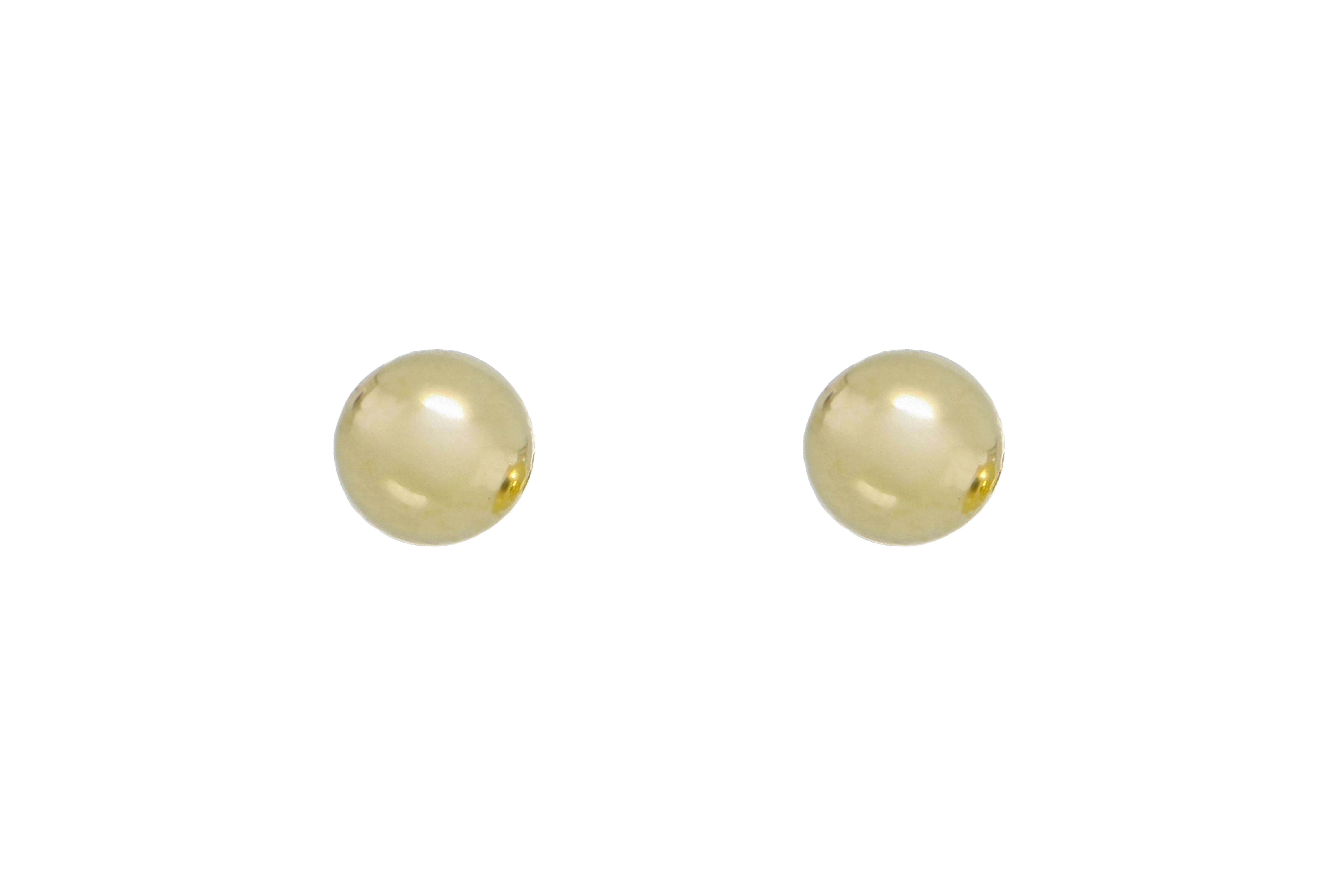 Aretes Broquel de Oro 10K 4mm – Bolita Hipoalergénicos – Diseño Minimalista y Sofisticado