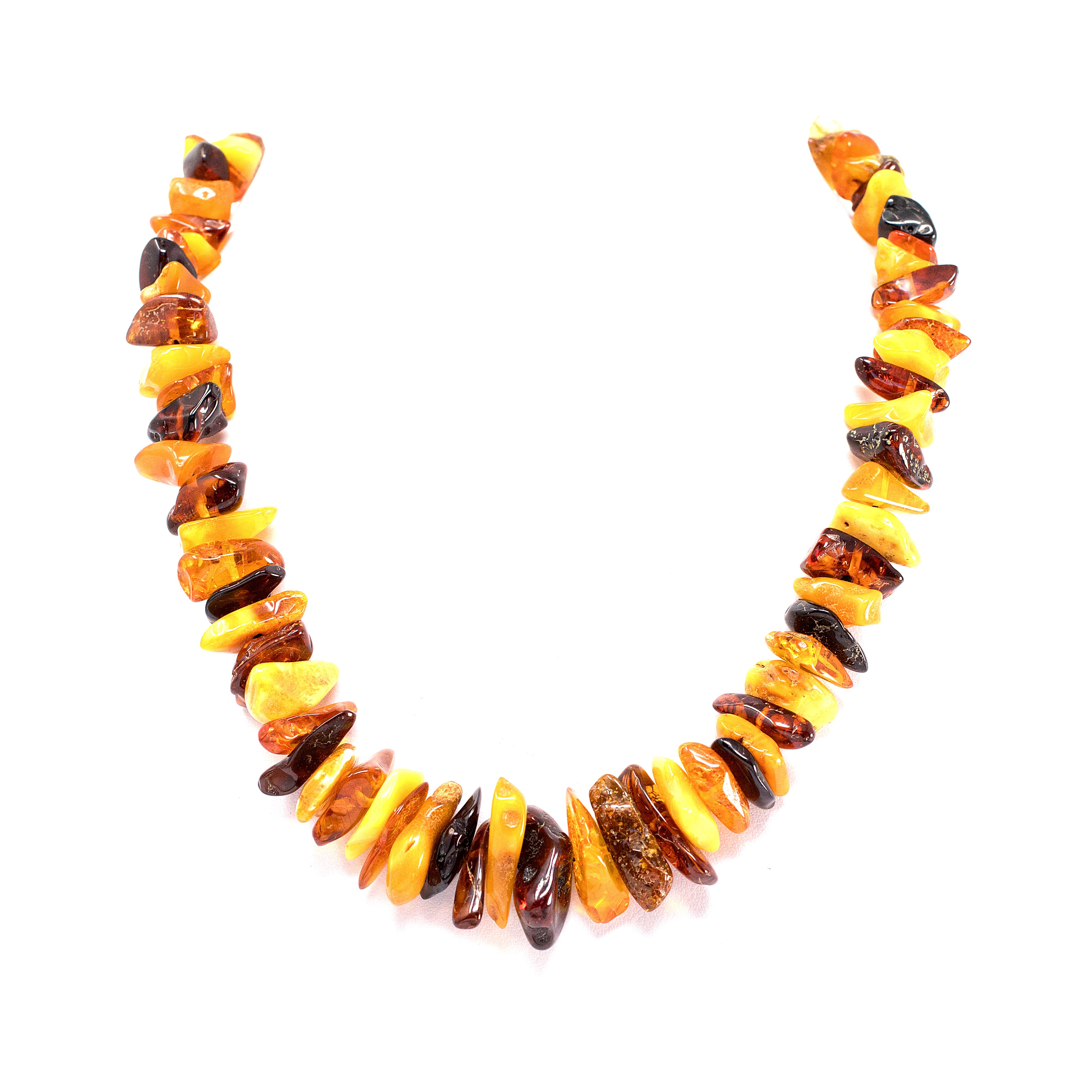 Collar de Chips de Ambar Baltico con broche de Oro 14K