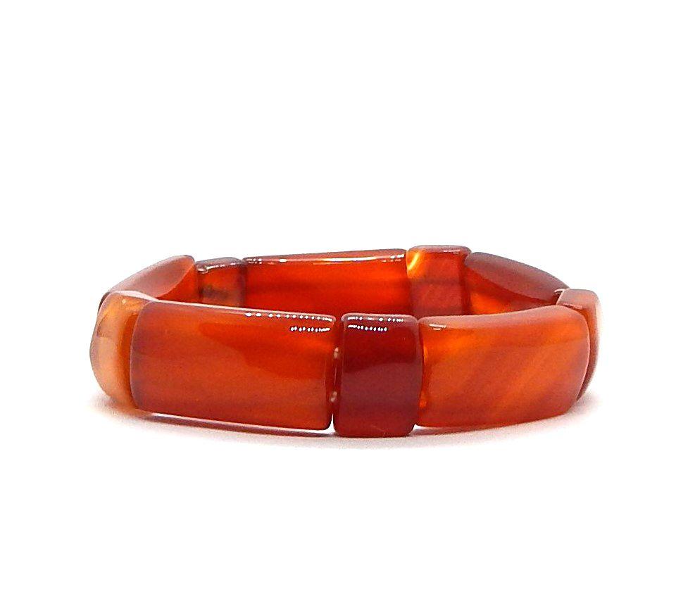 Pulsera de Links de Cornalina Elastica